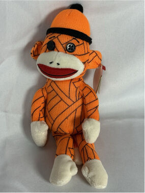 Ty Beanie Baby 🎃 MUMMY The SOCK MONKEY 8"5' Stuffed Plush Displayed only